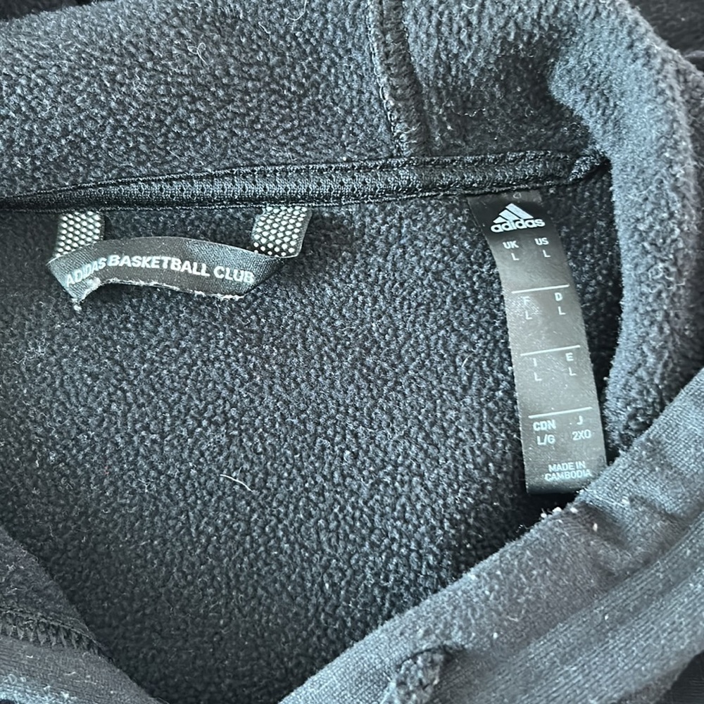 Black adidas hoodie size L - Picture 3 of 5